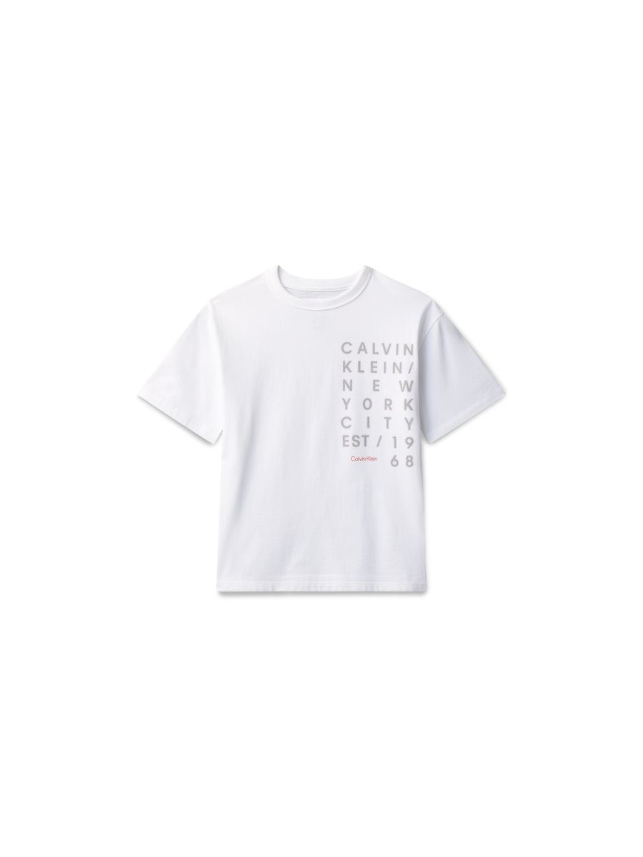Oversize-T-Shirt mit vertikaler Typografie