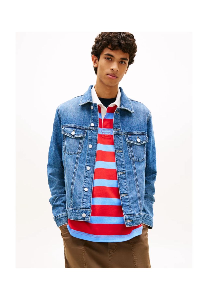 Klassische Jeansjacke im Straight-Fit