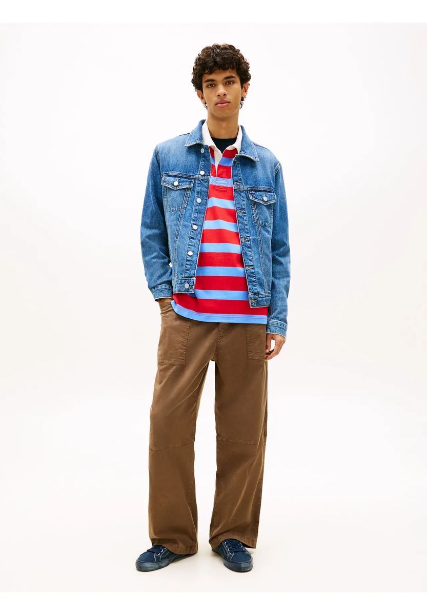 Klassische Jeansjacke im Straight-Fit