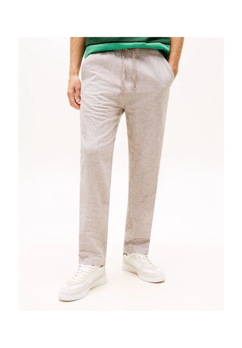 Lässige Stoffhose mit Leinenanteil