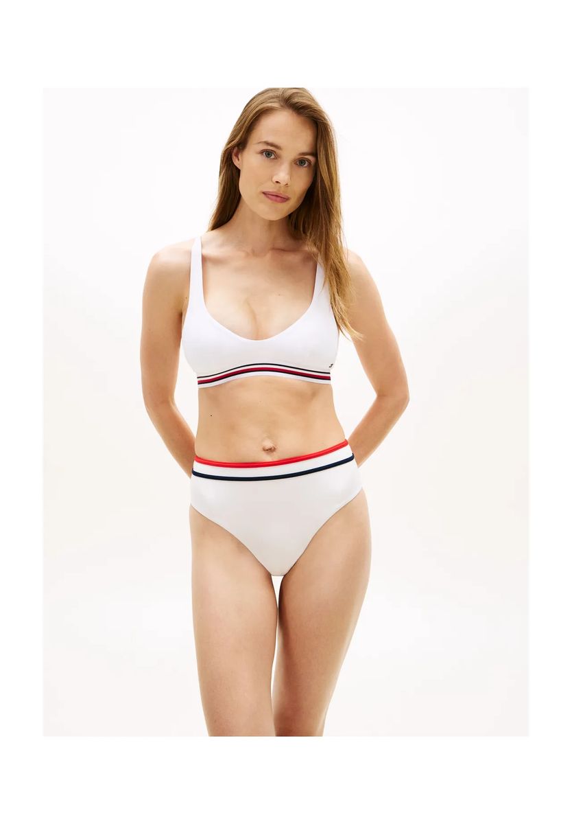 Sportliches Bustier-Bikini-Oberteil mit Streifen