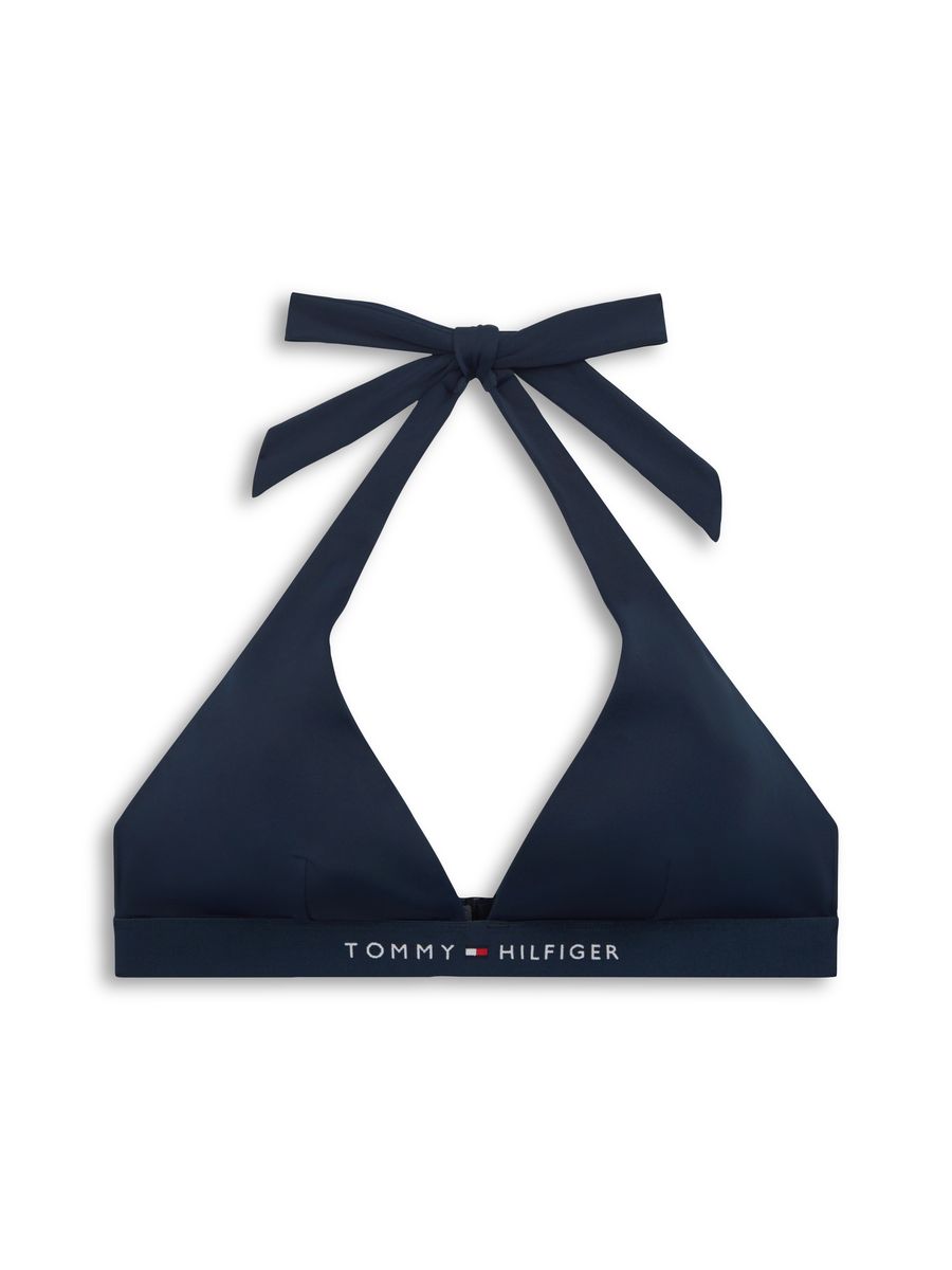 Halterneck-Triangel mit Logo-Band