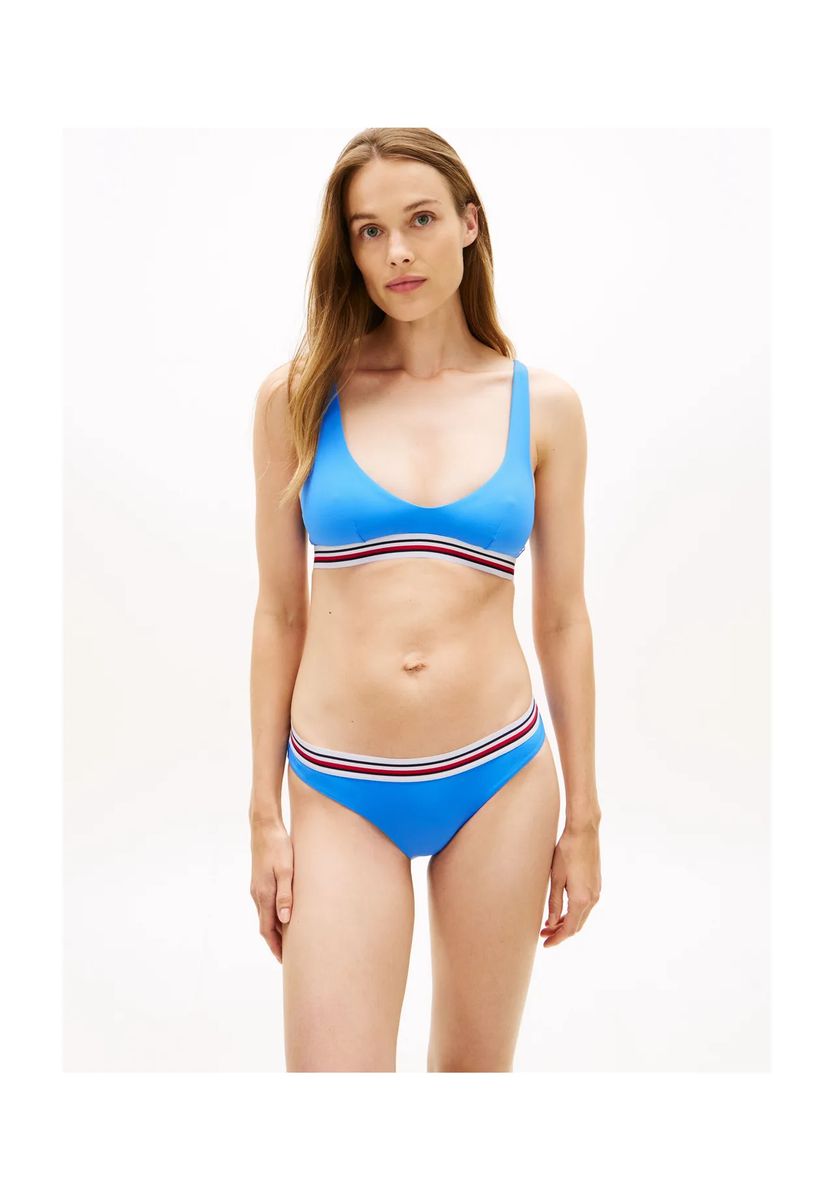 Bustier-Bikini-Top mit Streifensaum