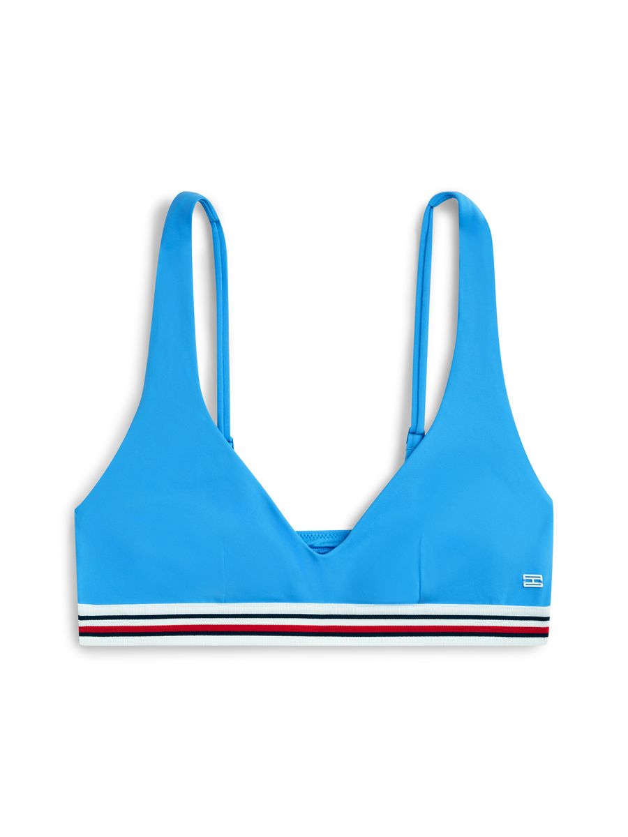 Bustier-Bikini-Top mit Streifensaum