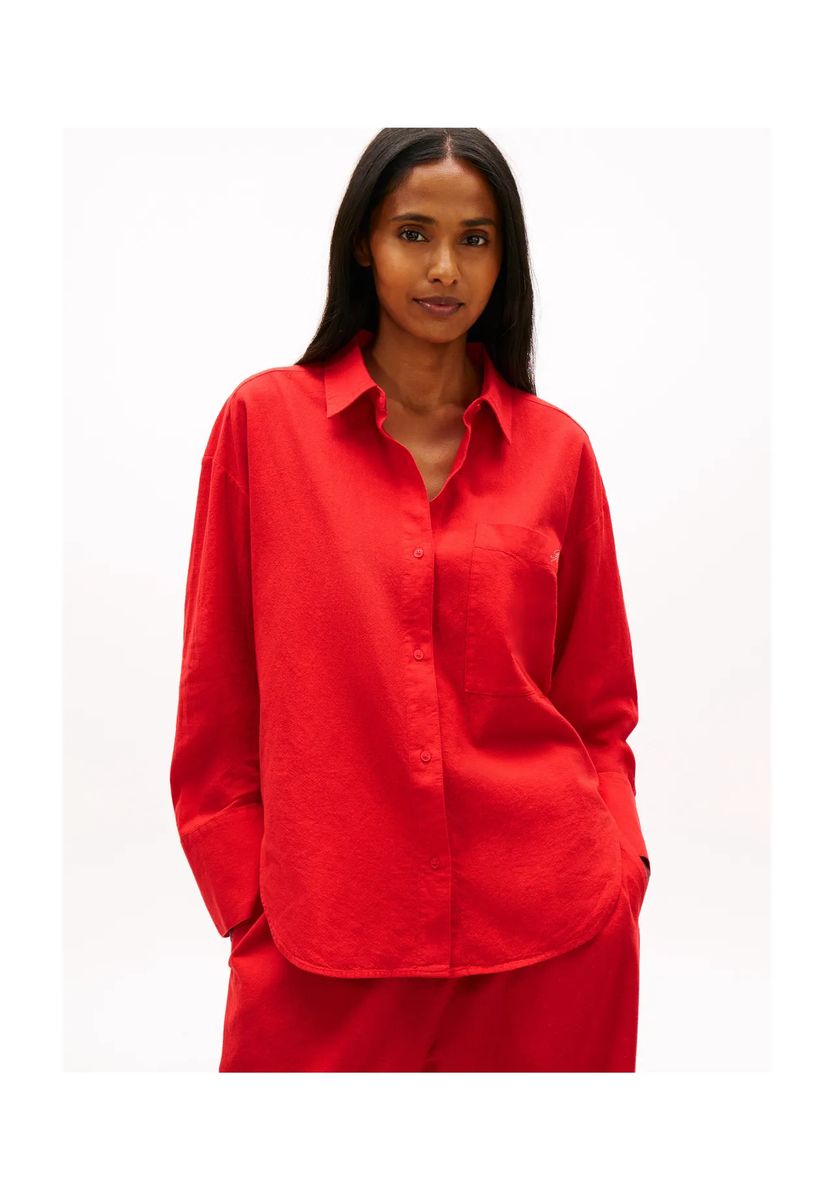 Lässiges Loungewear-Hemd aus Naturfasern