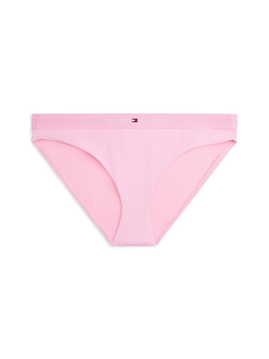Bikinihose mit elastischem Logo-Bund