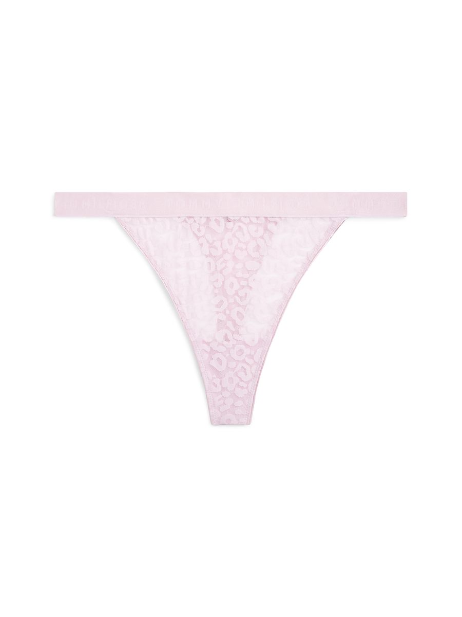 Moderner Spitzen-Tanga mit Logobund
