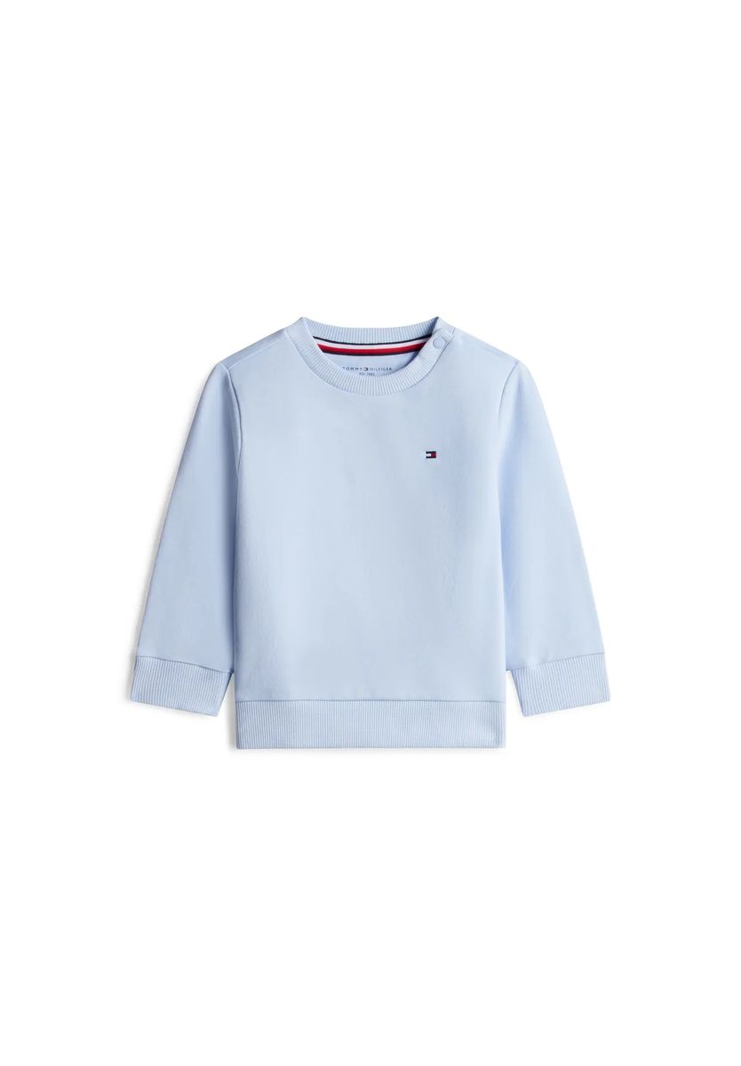 Essential Rundhals-Sweatshirt mit Knöpfen