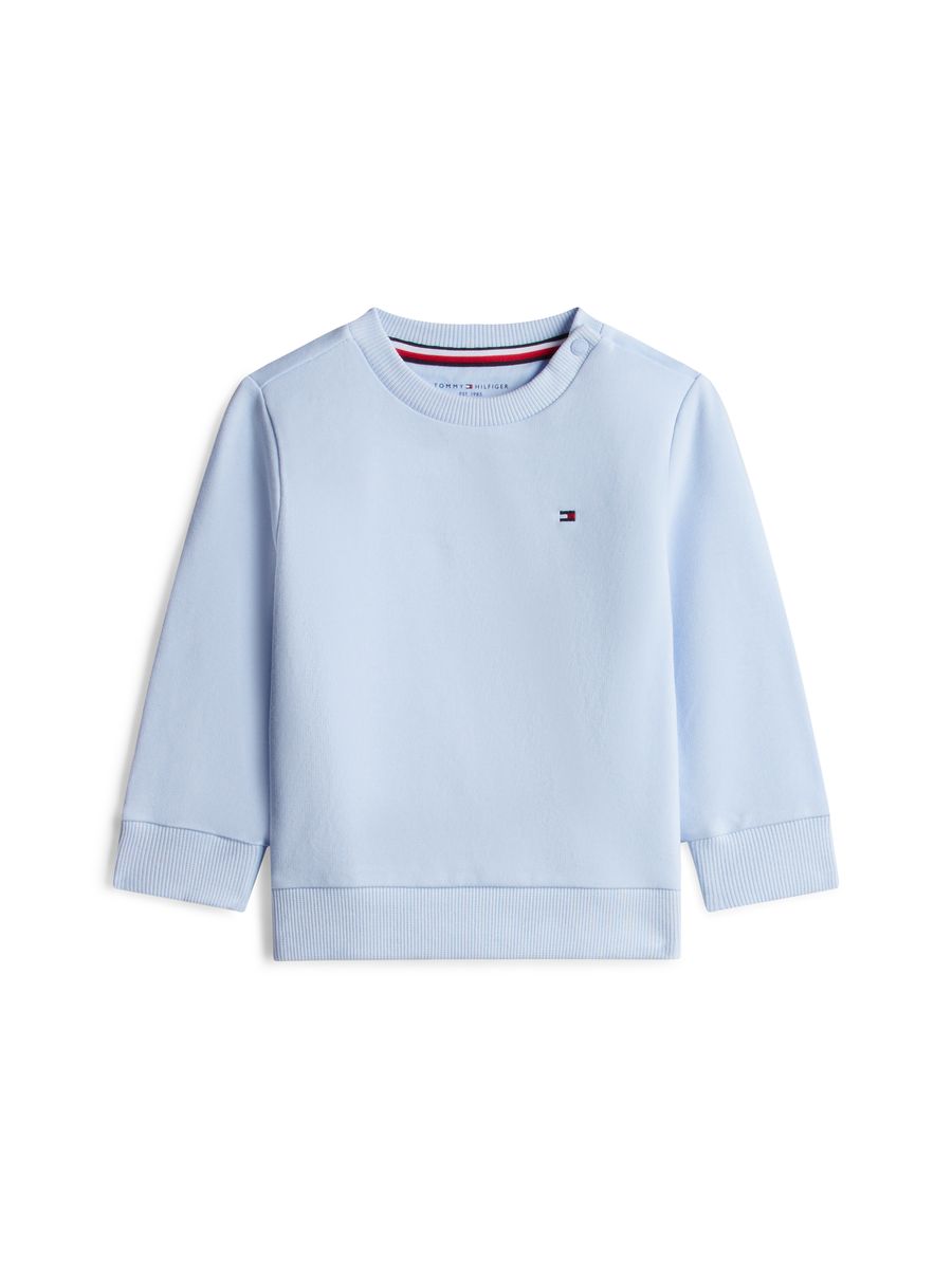 Essential Rundhals-Sweatshirt mit Knöpfen