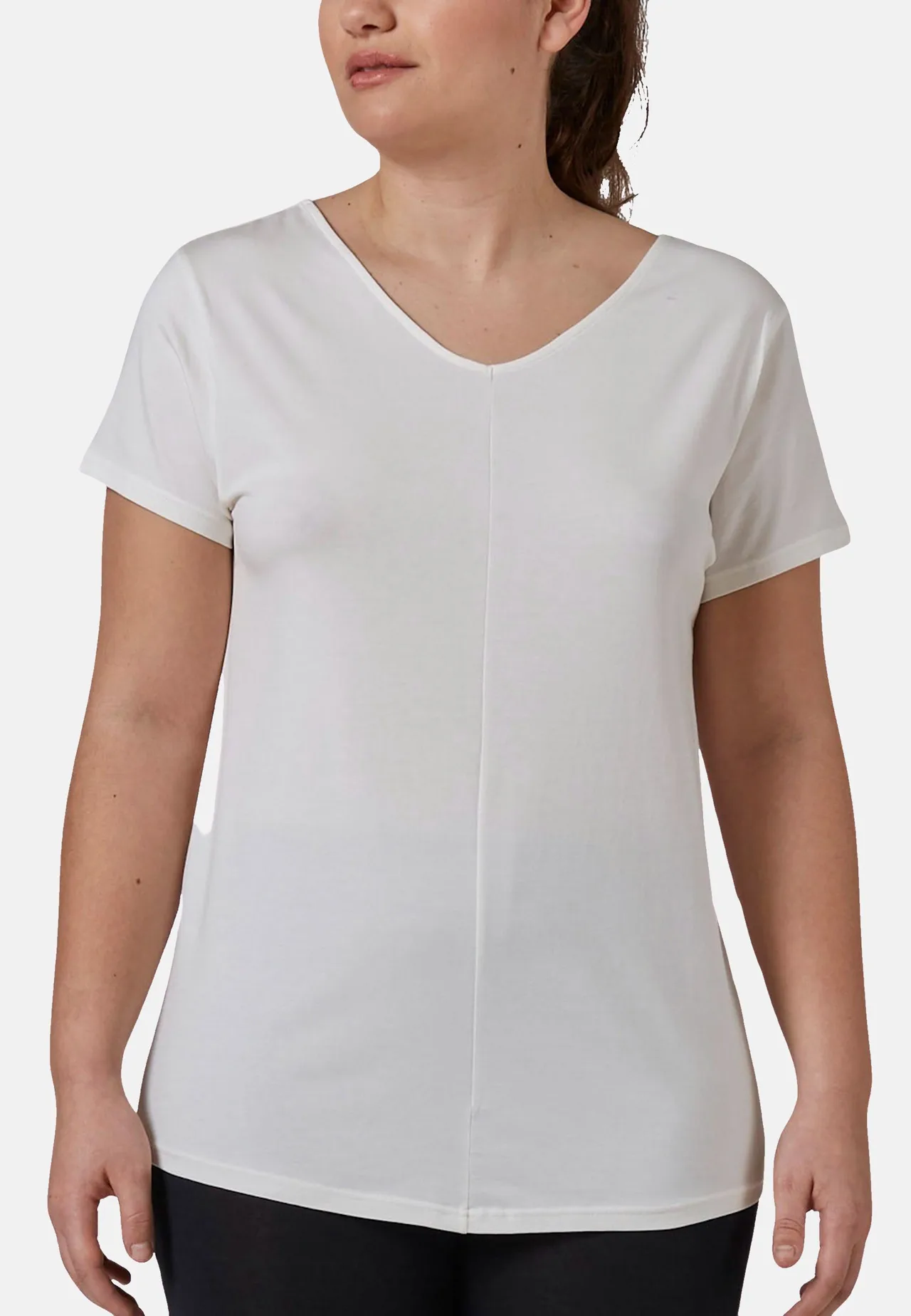 Weiches Lounge-T-Shirt mit V-Ausschnitt