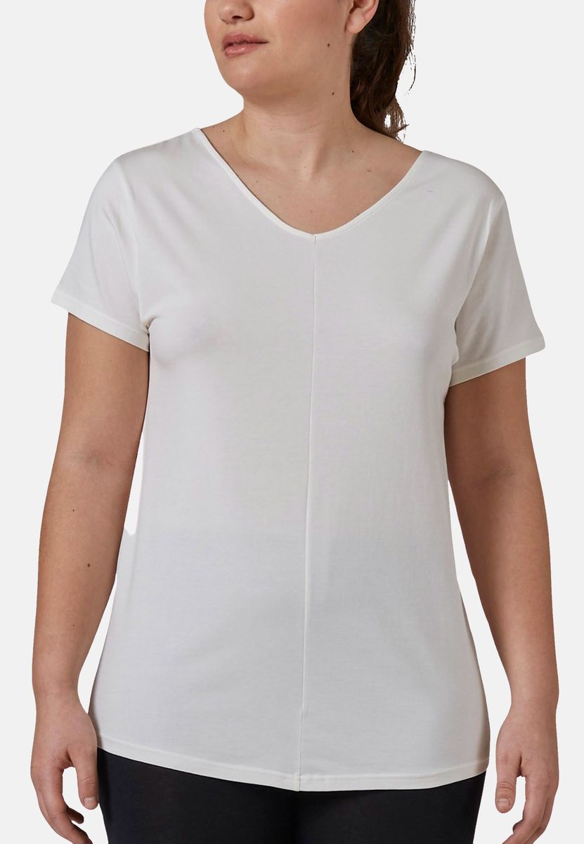 Weiches Lounge-T-Shirt mit V-Ausschnitt