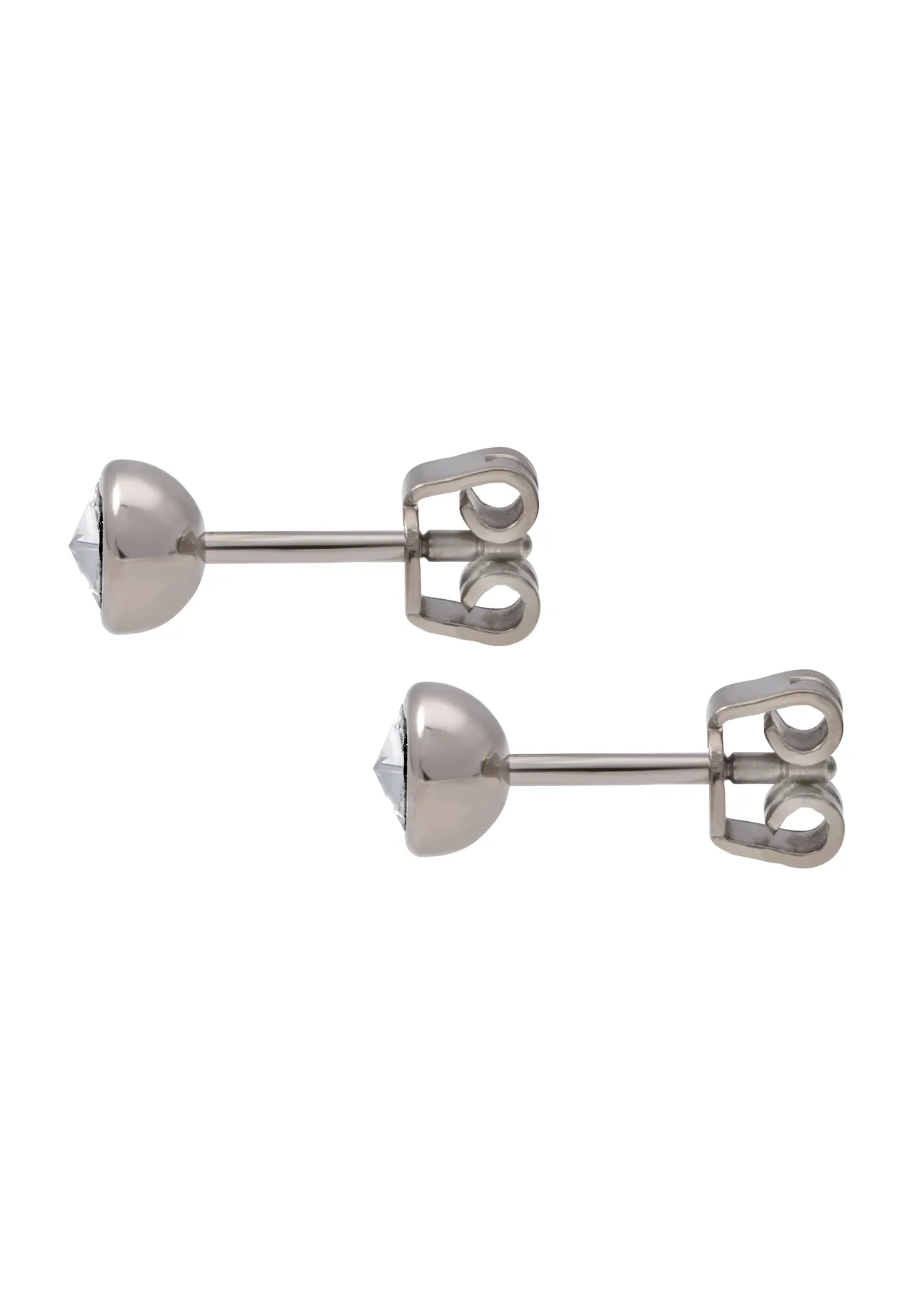 Minimalistische runde Zirkonia-Ohrstecker