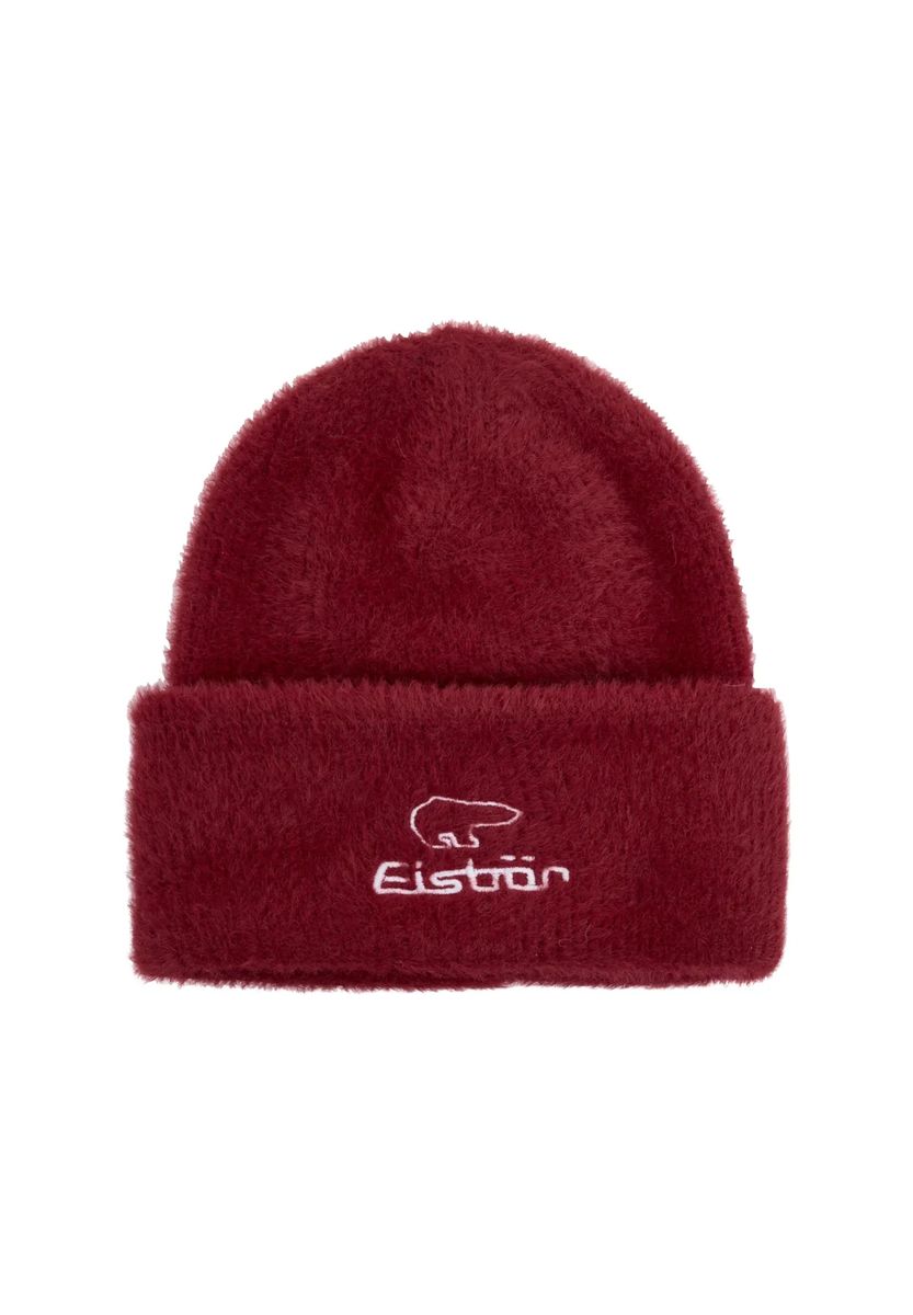 Flauschige Beanie mit Umschlag