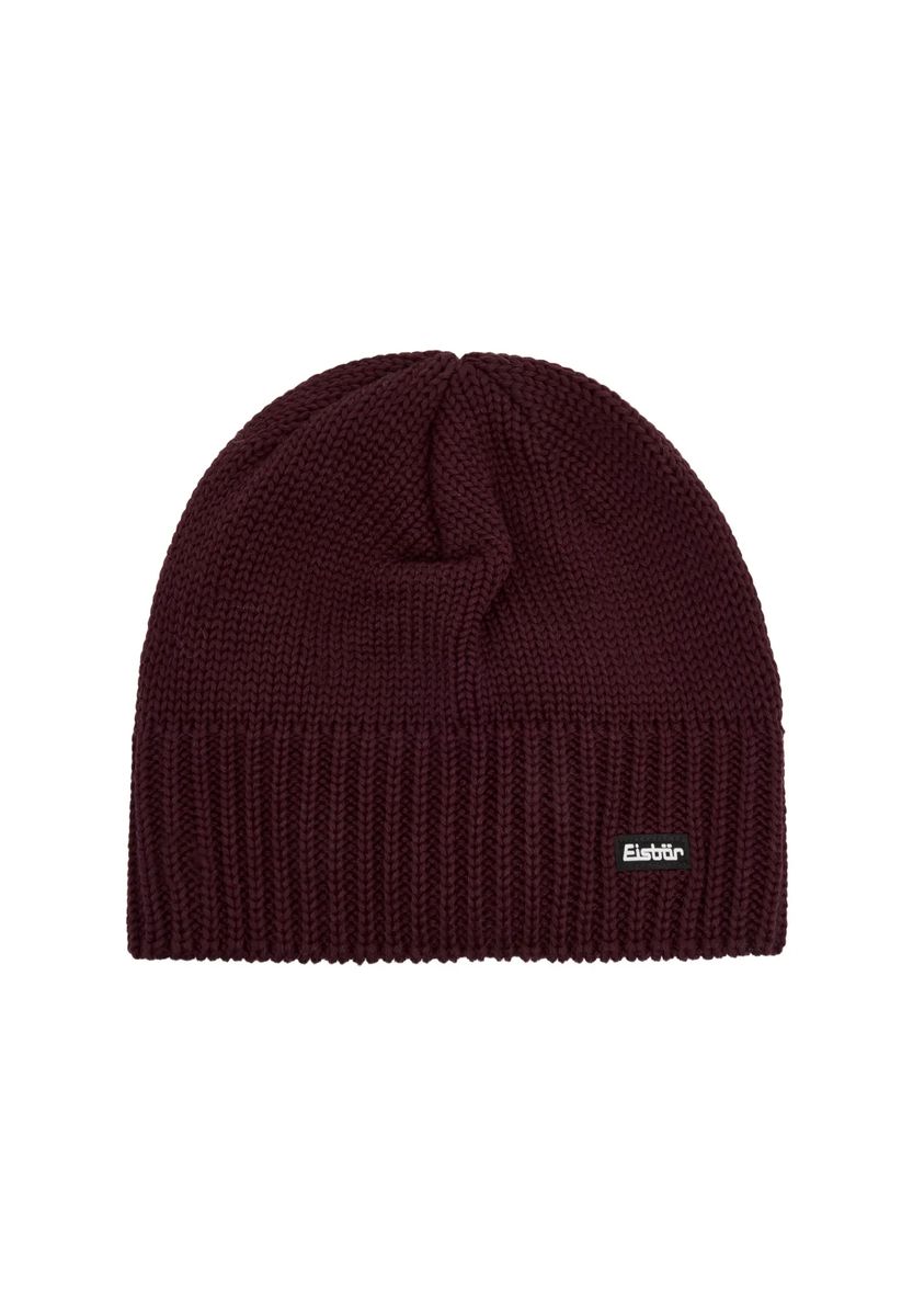 Rippstrickmütze mit Logo-Patch