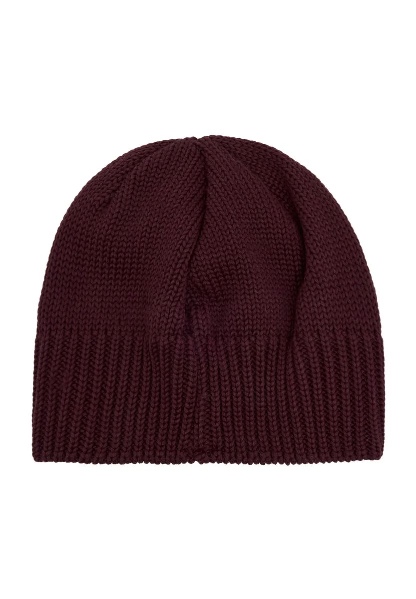Rippstrickmütze mit Logo-Patch