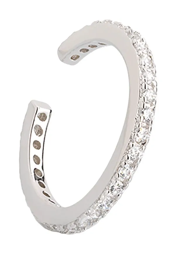 Glitzernde Zirconia Pavé Ohrmanschette
