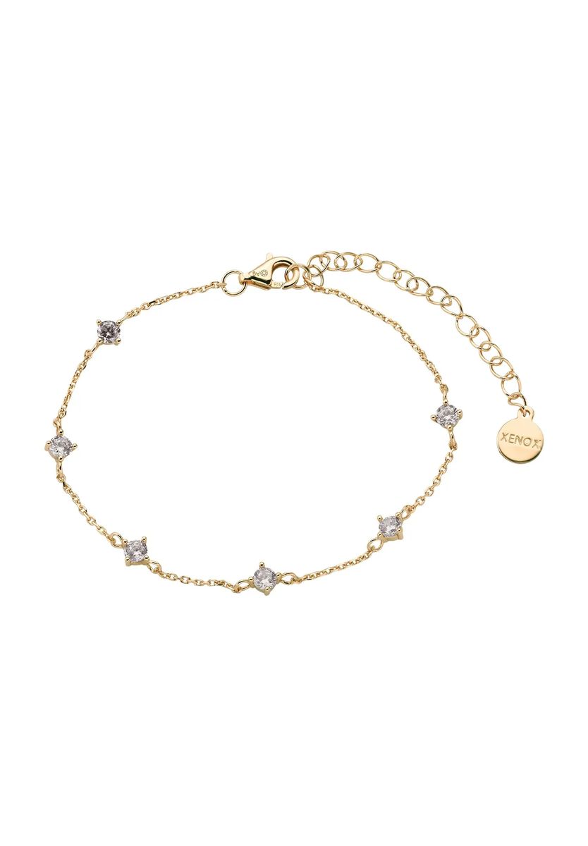 Elegantes Gliederketten-Armband mit Zirkonia