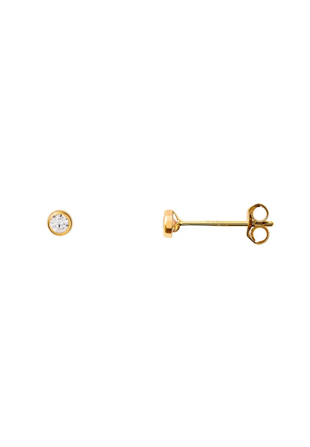 Klassische Goldene Zargenfassung-Ohrstecker