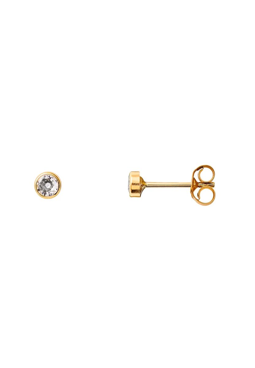 Funkelnde Zirkonia-Ohrstecker mit Zargenfassung