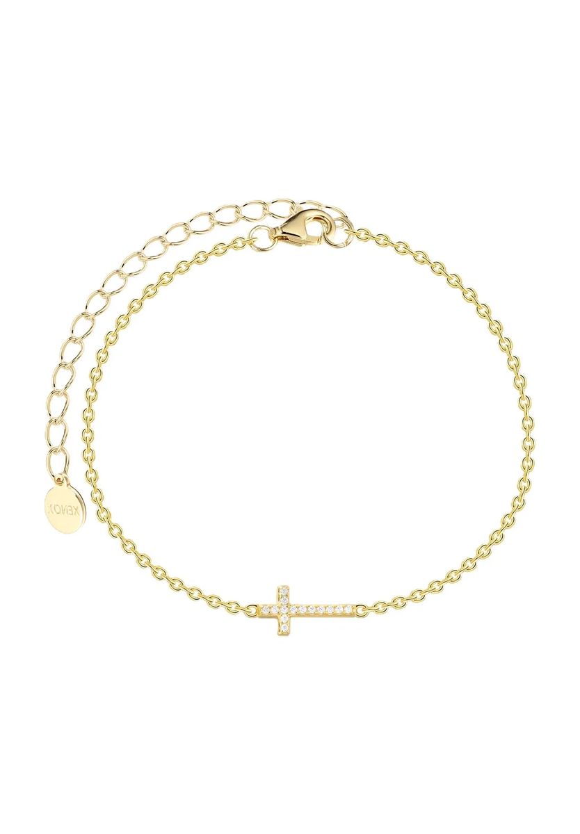 Armband mit seitlichem Zirkonia-Kreuz