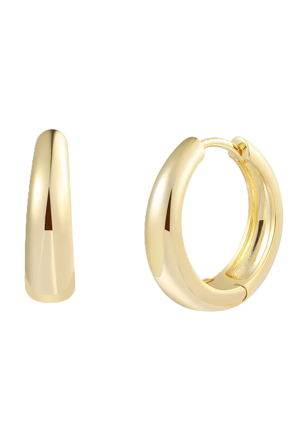 Minimalistische klobige goldene Creolen