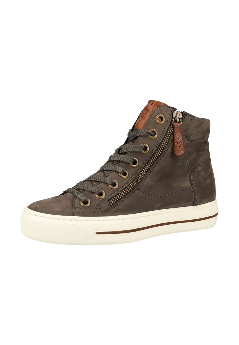 High-Top-Sneaker aus Nubukleder