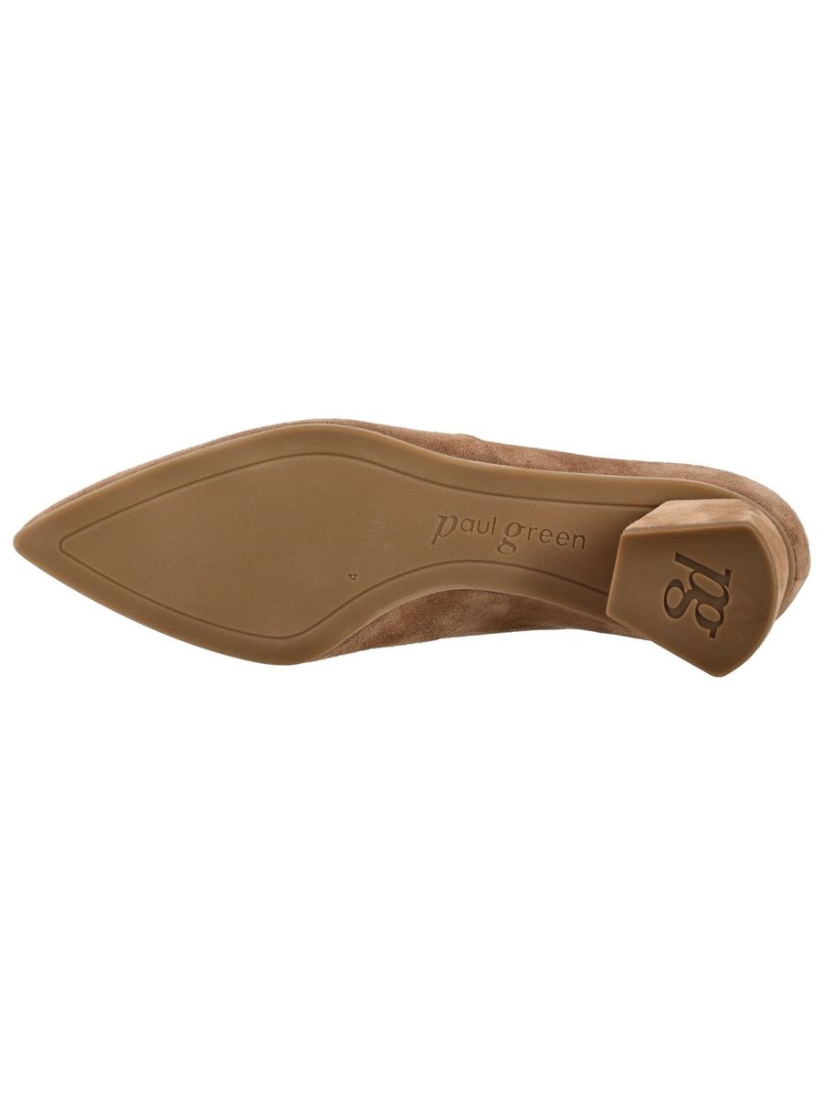 Veloursleder-Pumps mit Blockabsatz
