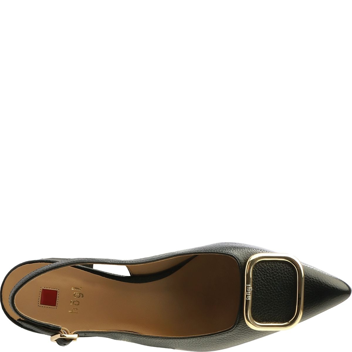 Strukturierte Slingpumps mit spitzer Kappe