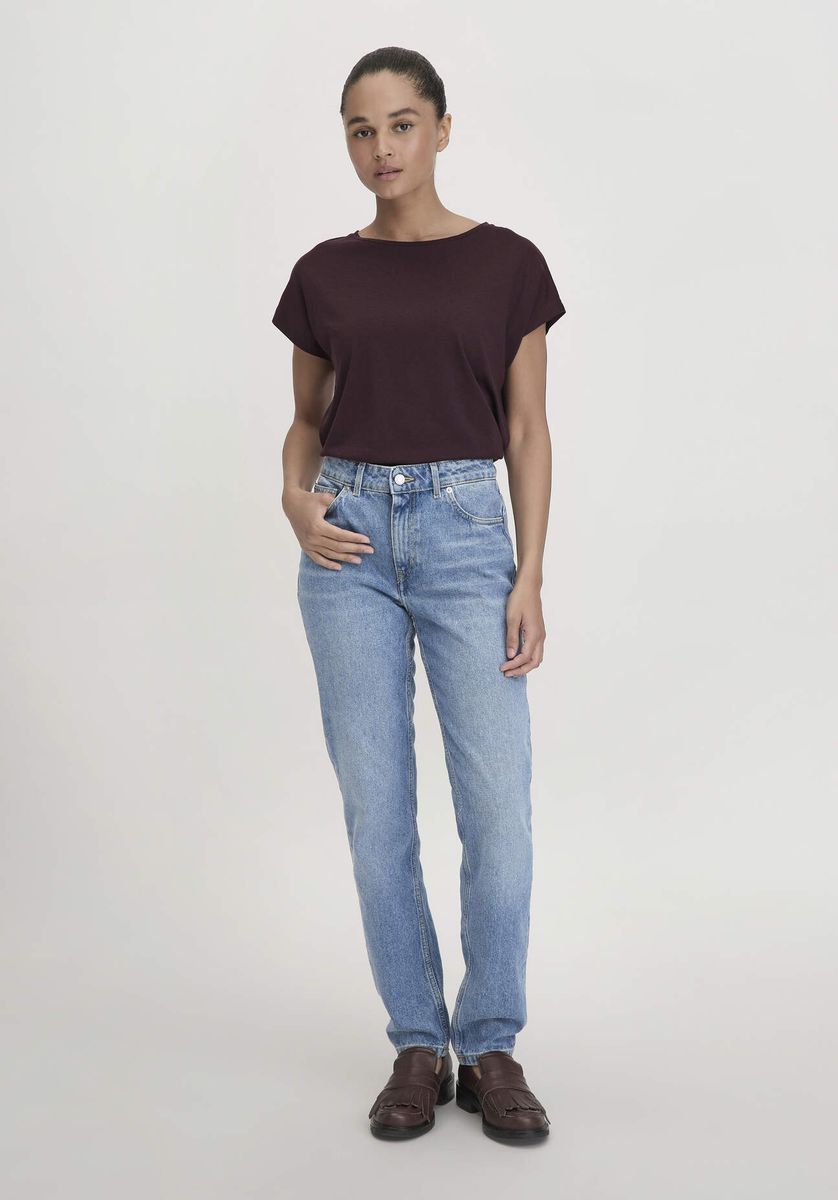 High-Waist Mom-Jeans aus Bio-Baumwolle