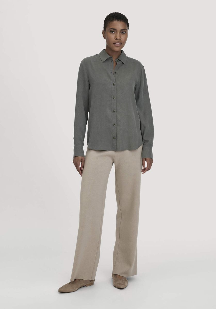 Bequeme Strickhose mit weitem Bein