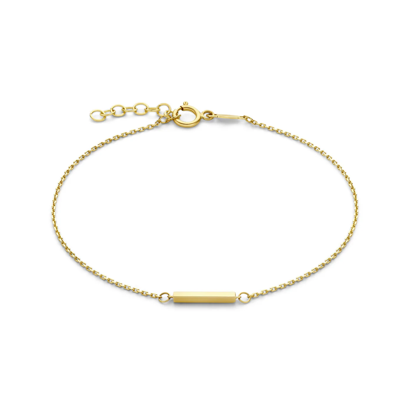 Minimalistisches Goldarmband mit Stab