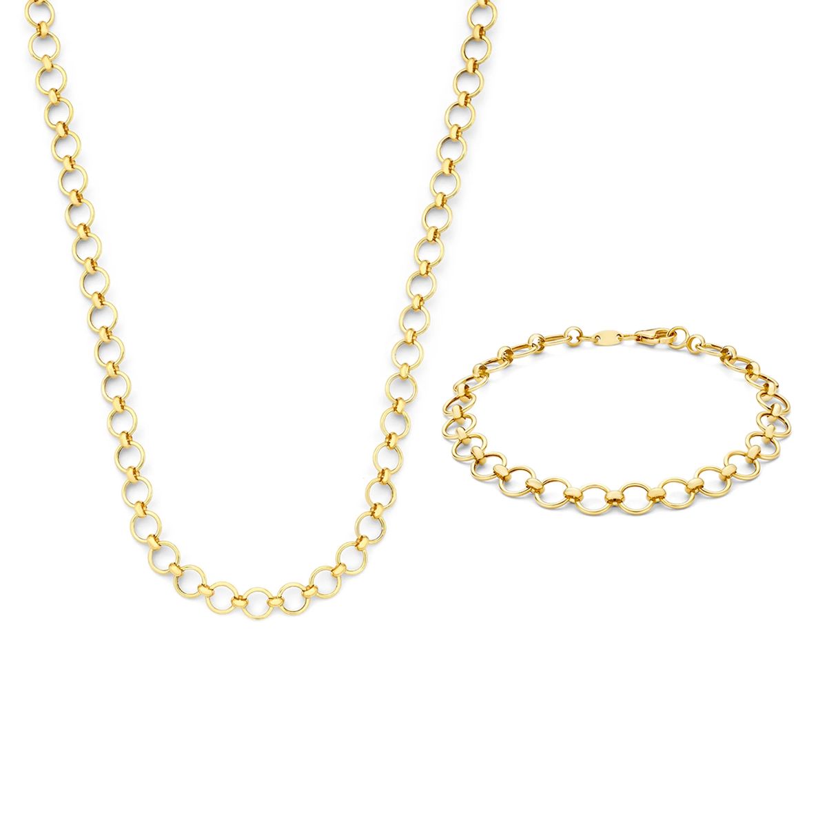 Zeitloses Goldglieder-Schmuckset