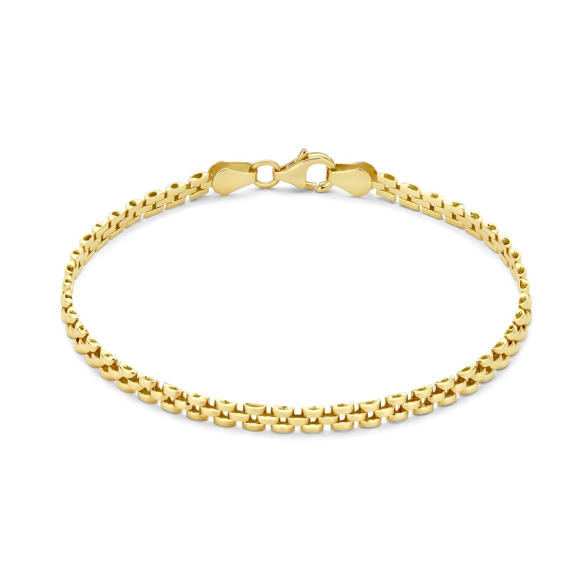 Elegantes 14 Karat Gold Gliederarmband