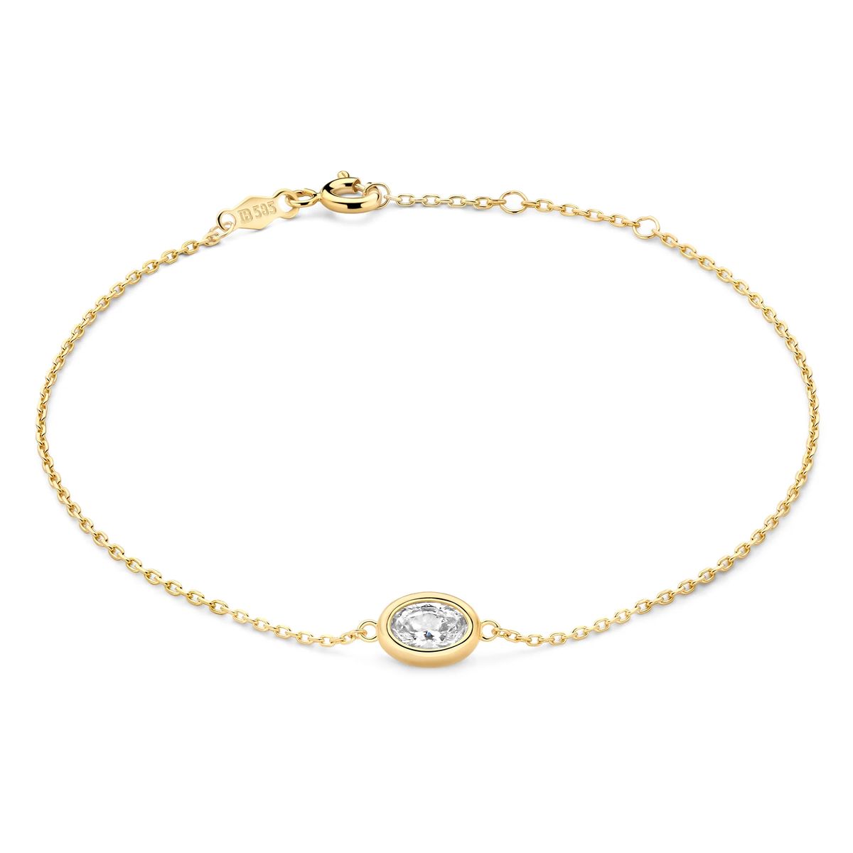 Elegantes Goldarmband mit Zirkoniastein