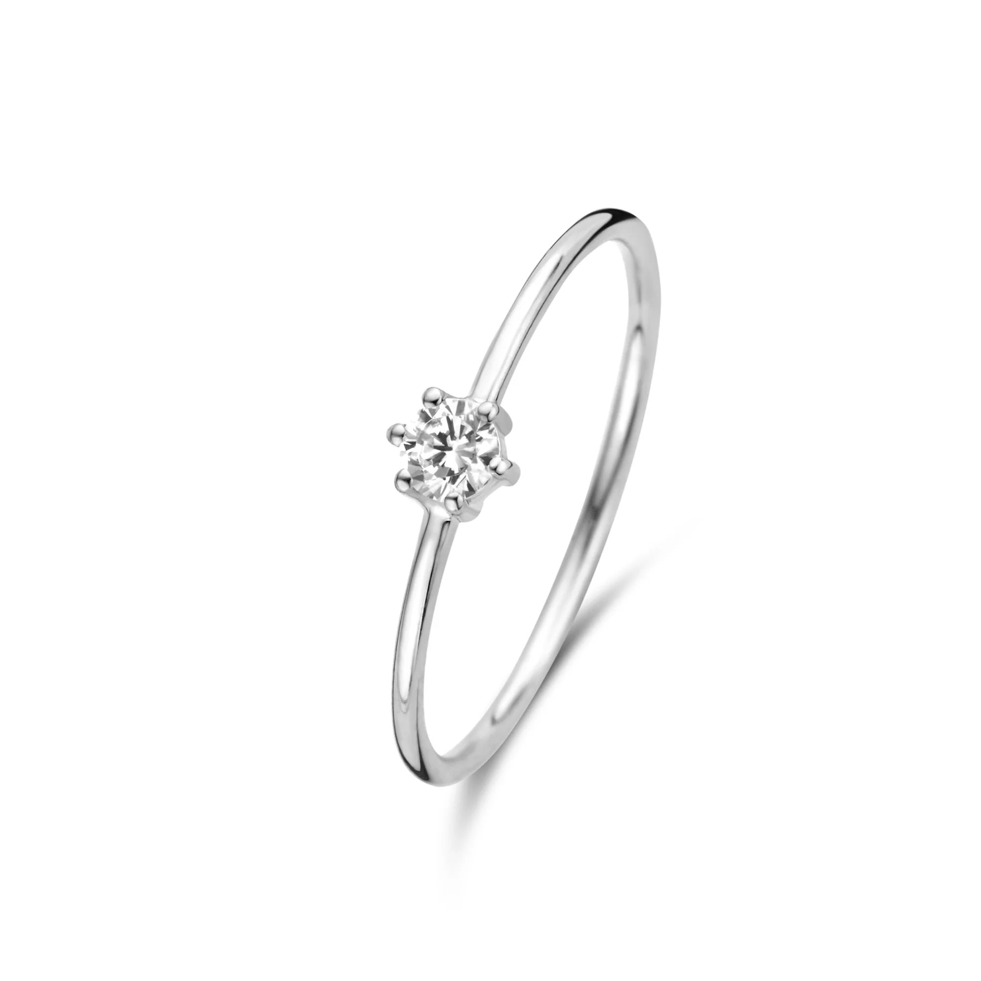Eleganter Solitärring mit Zirkonia
