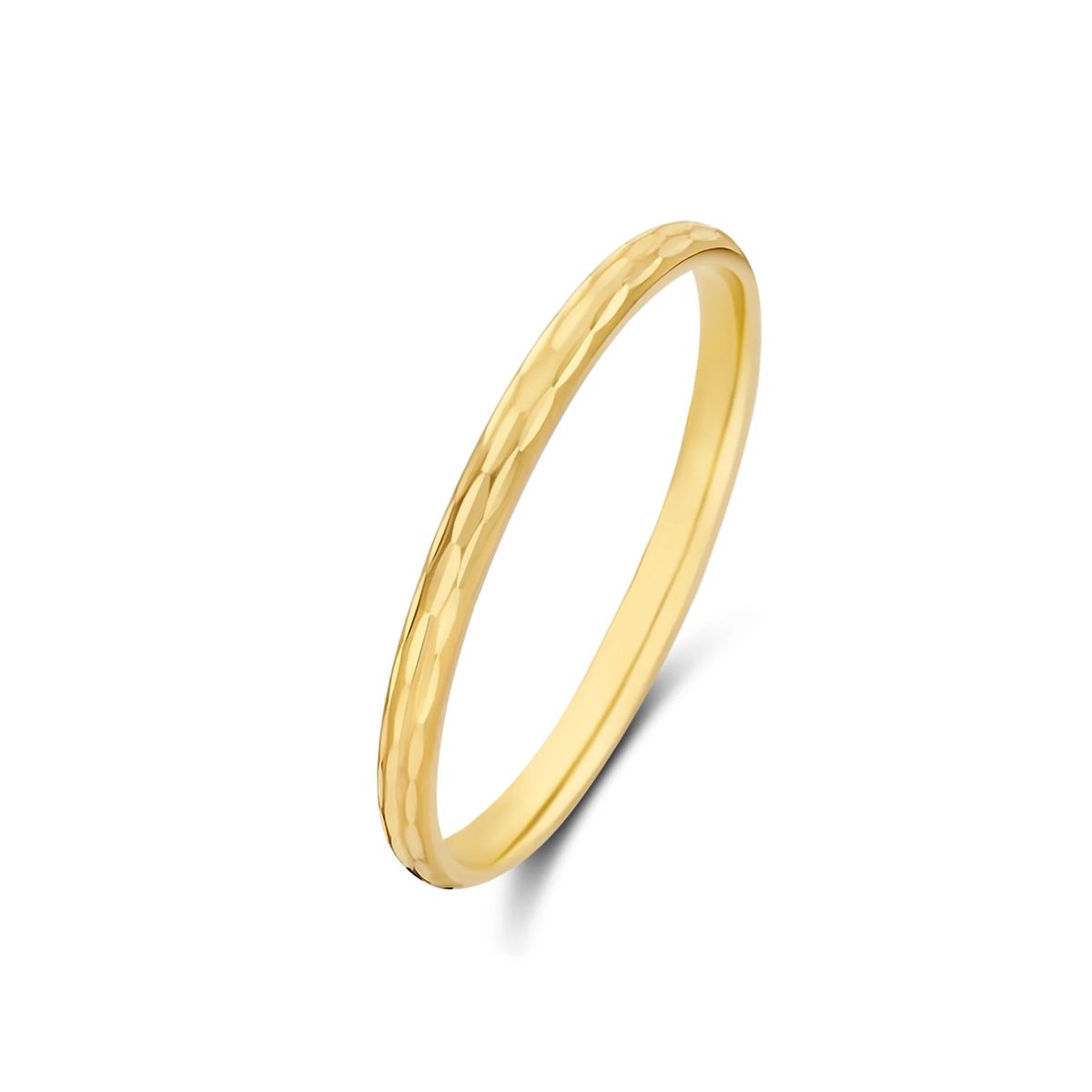 Goldener Ring mit Diamantschliff