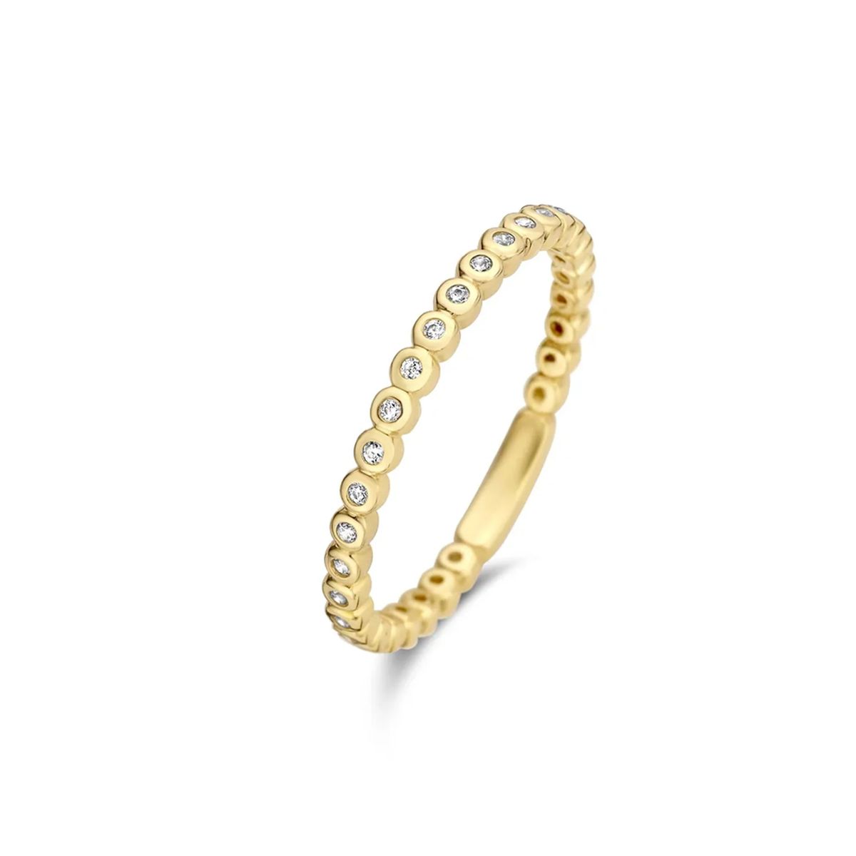 Zirkonia-Goldring im Eternity-Stil