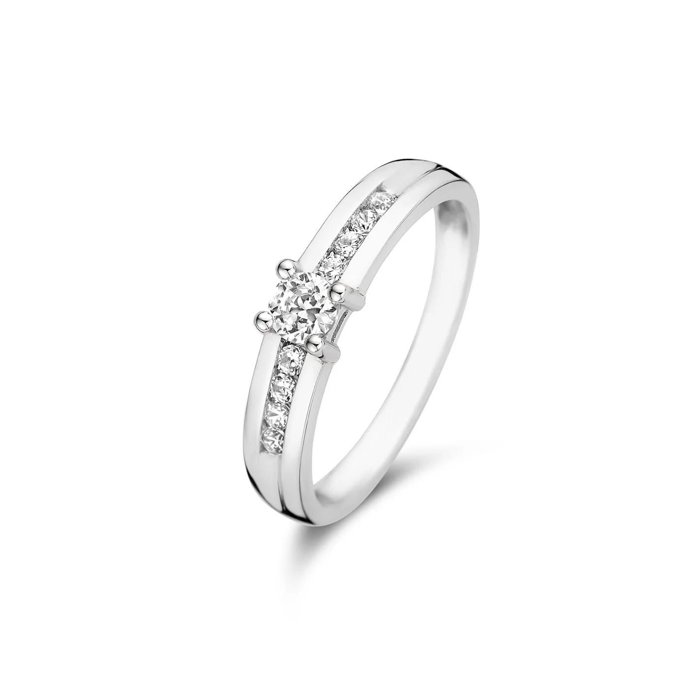 Eleganter Zirkonia Solitärring
