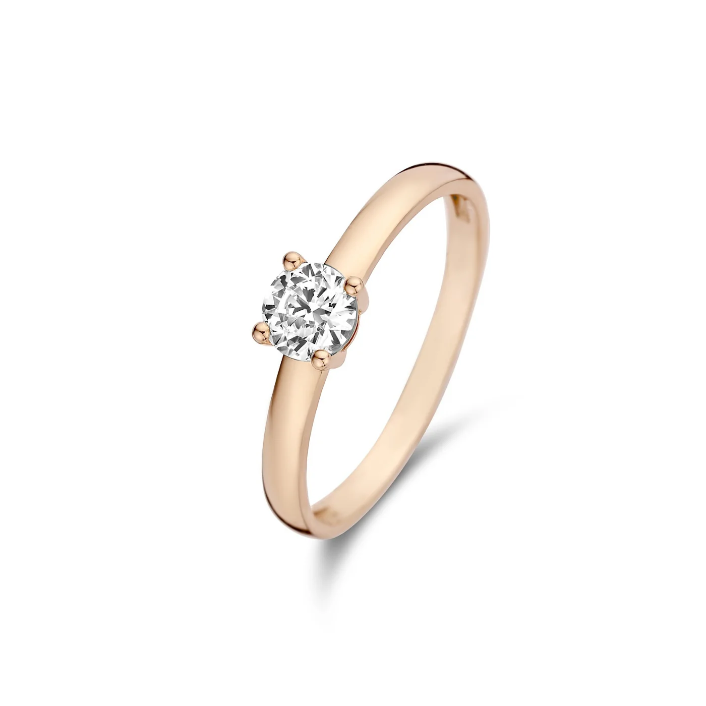 Minimalistischer Solitär-Zirkonia-Ring