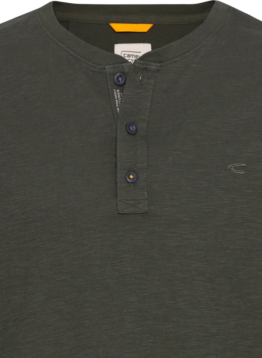 Kurzärmeliges Henley-Shirt aus Baumwolle