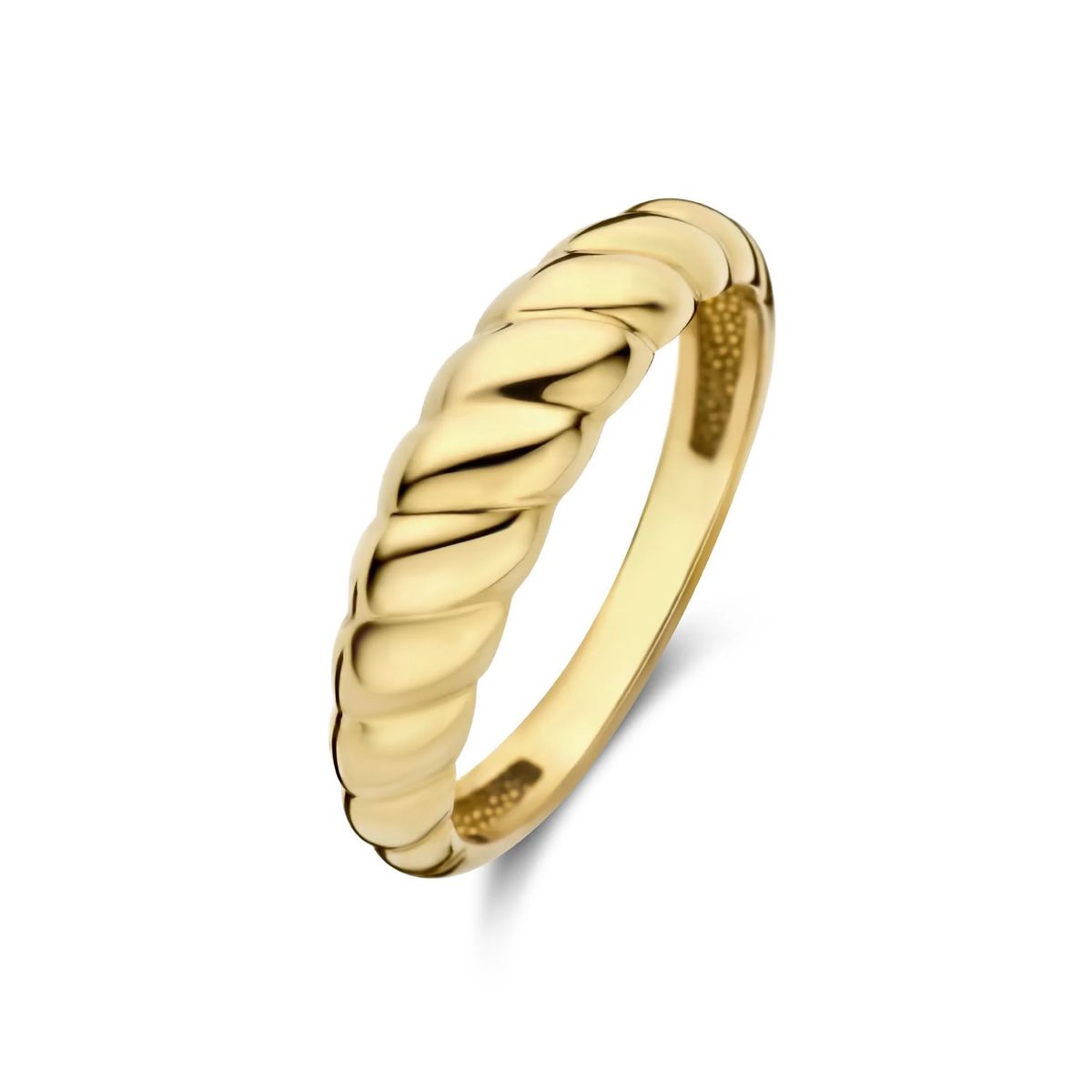 Eleganter gedrehter Croissant-Ring