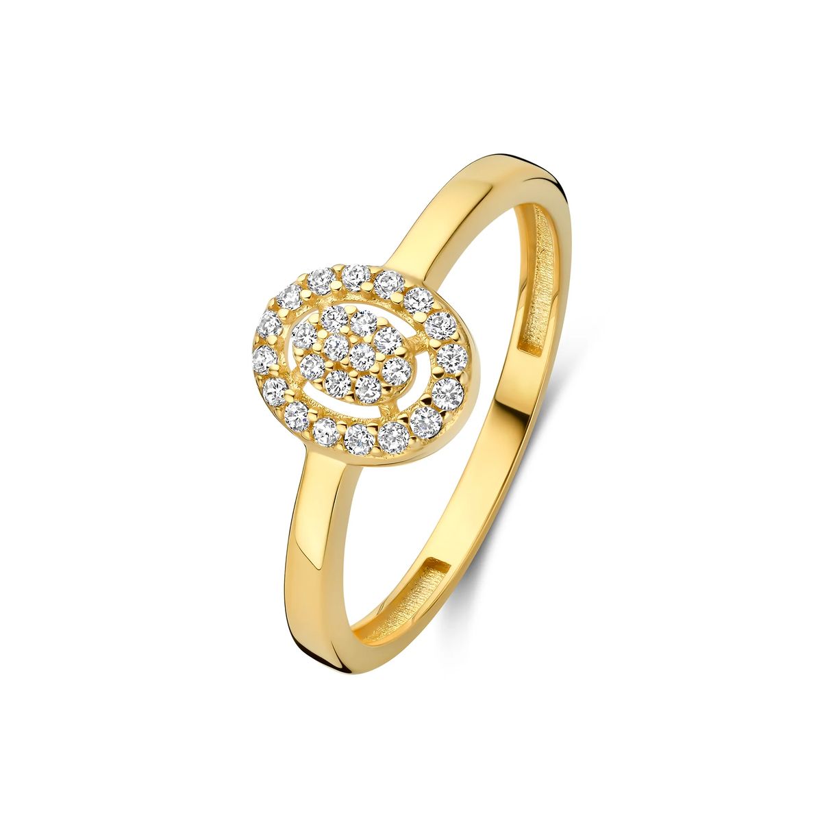 Ovaler Pavé-Cluster Goldring
