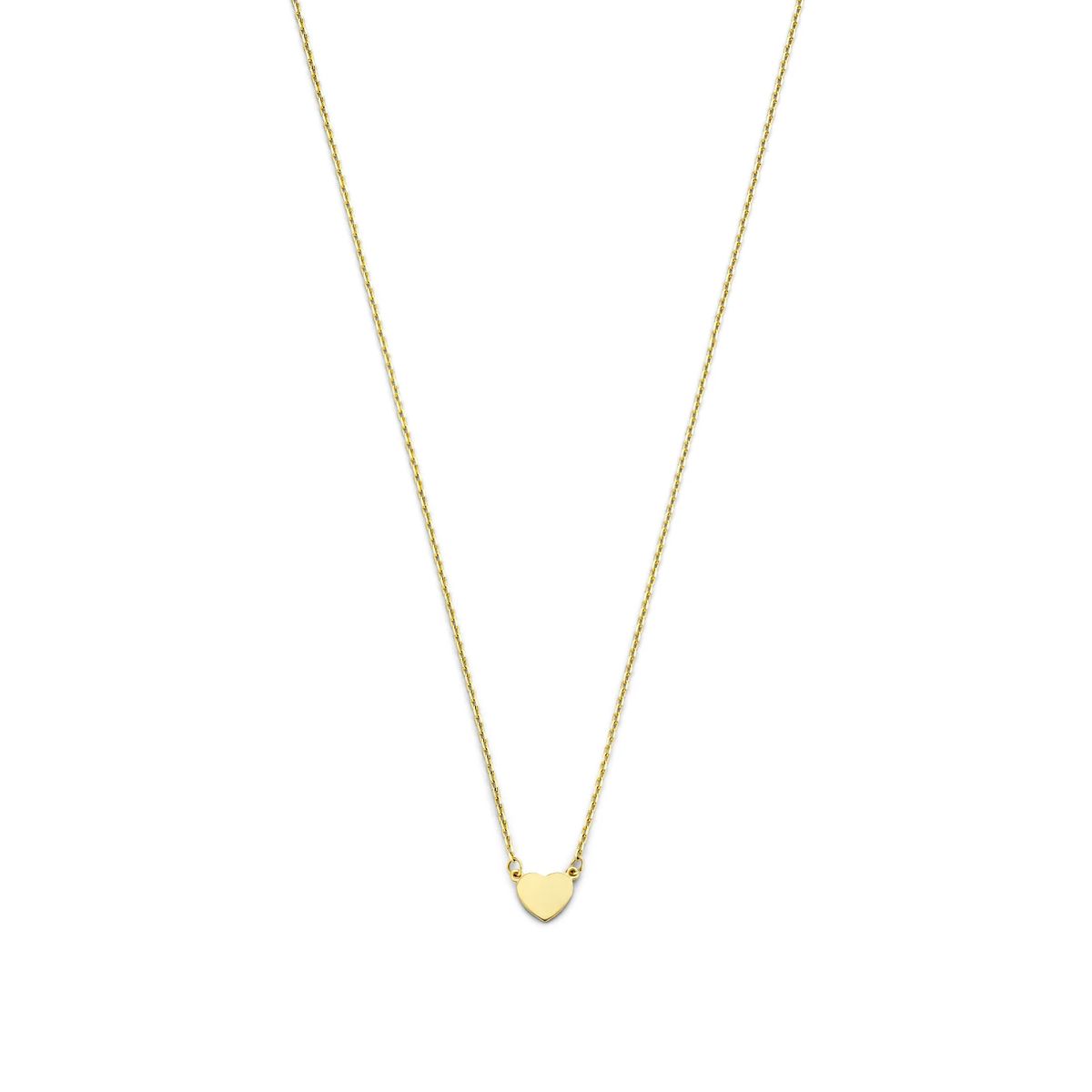 Goldene Halskette mit Herzanhänger