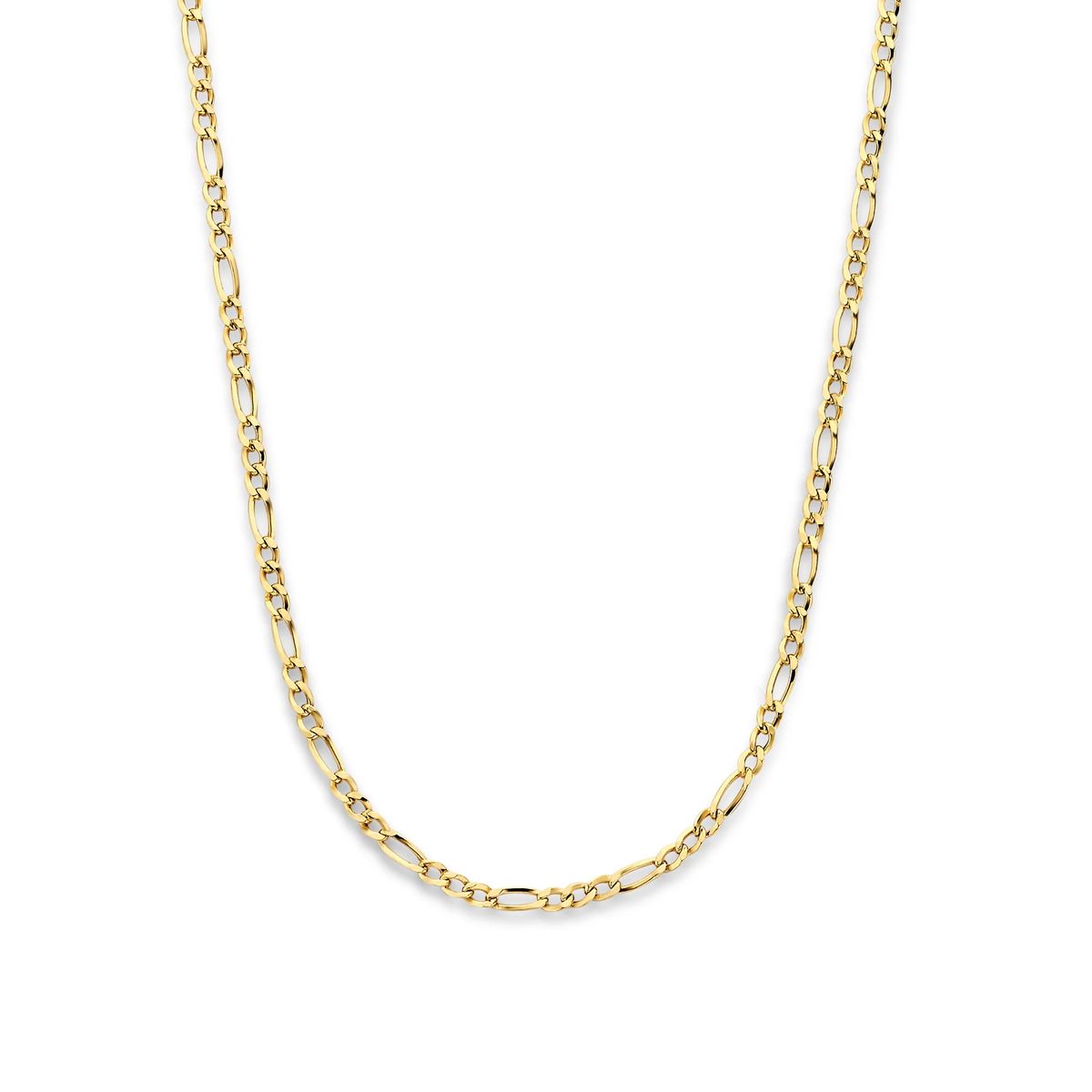 Klassische 14 Karat Gold Figarokette