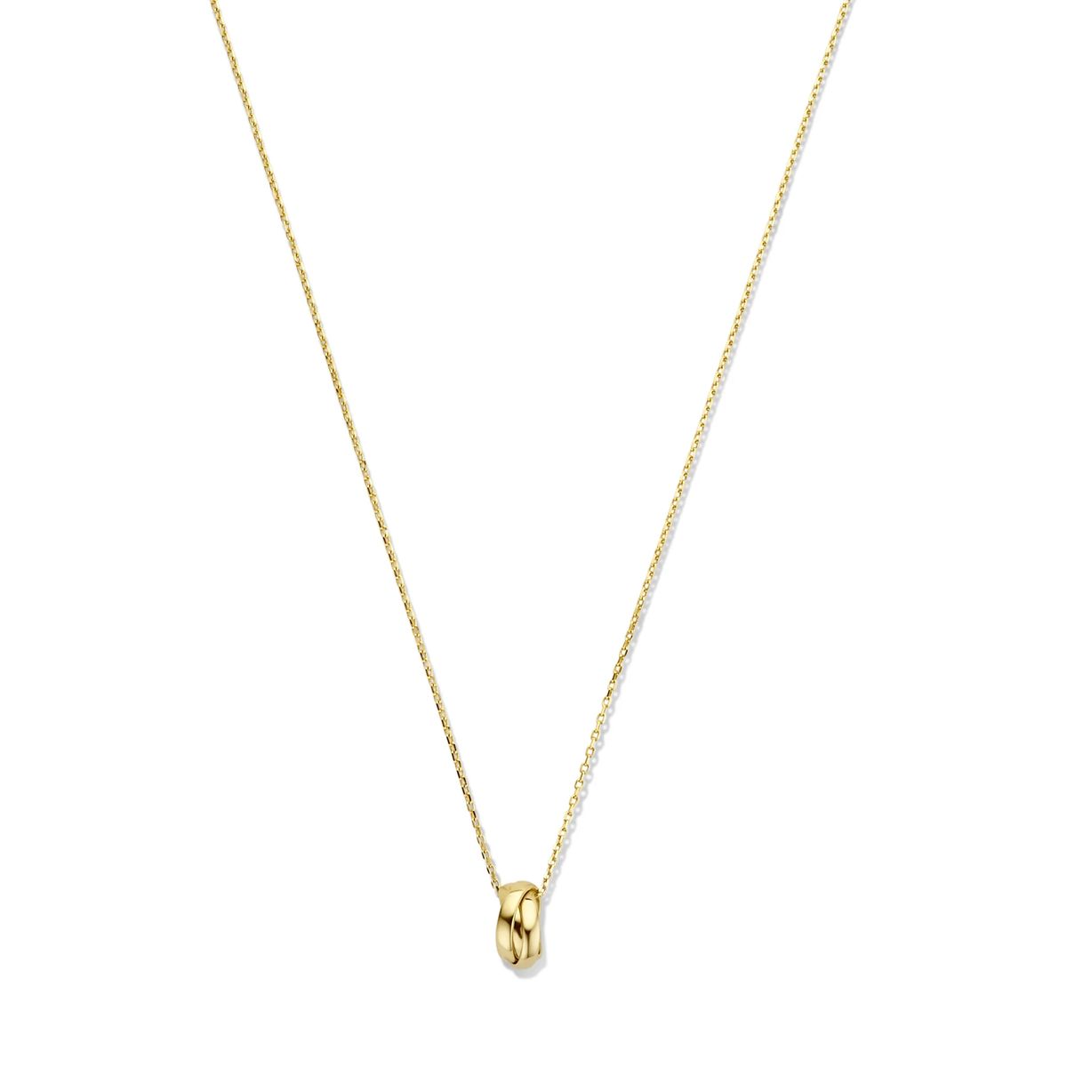 Feine Goldkette mit Ringanhänger