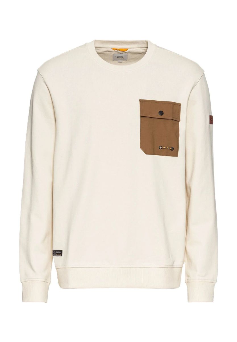 Rundhals-Sweatshirt mit Taschendetail