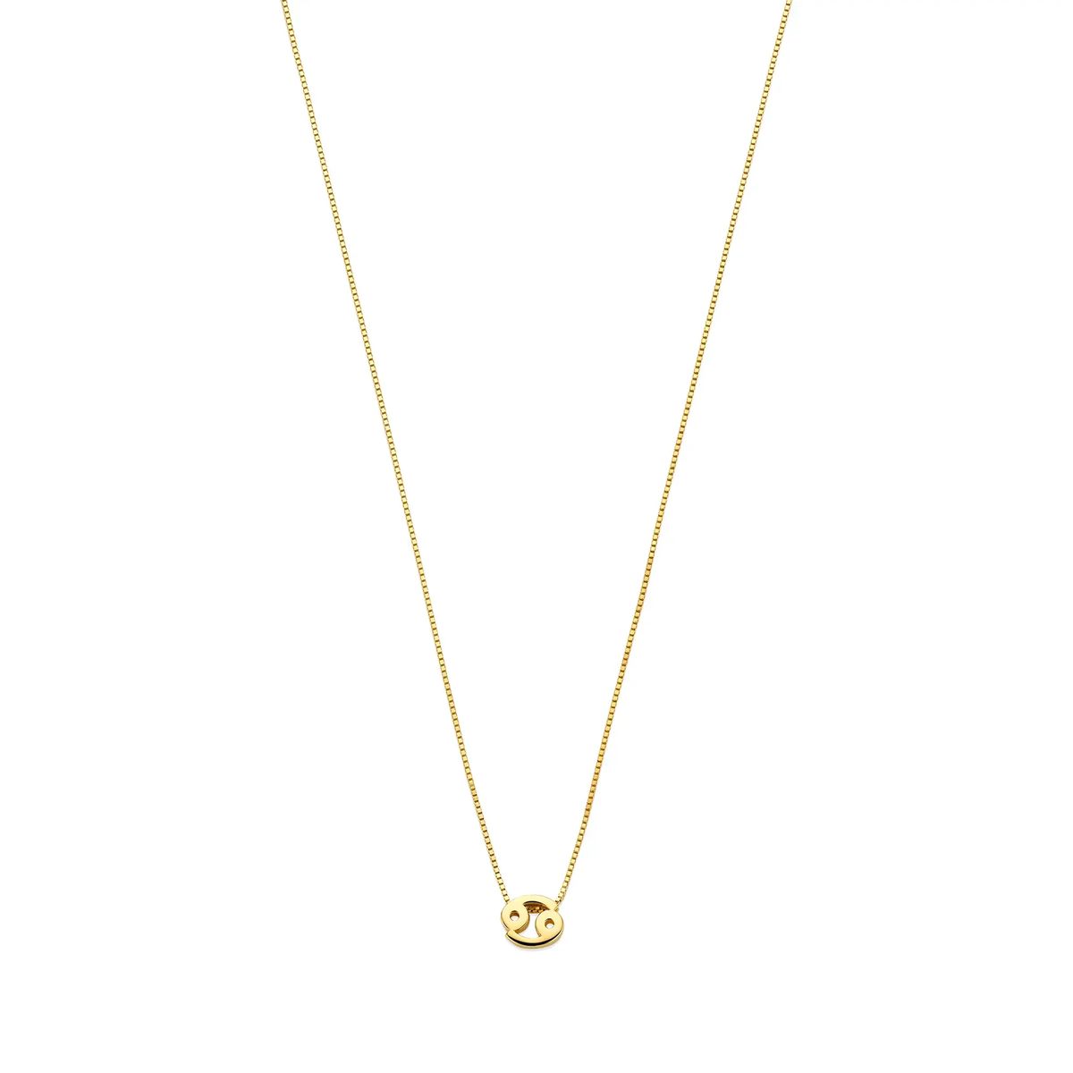 Goldkette mit Sternzeichen Krebs Anhänger