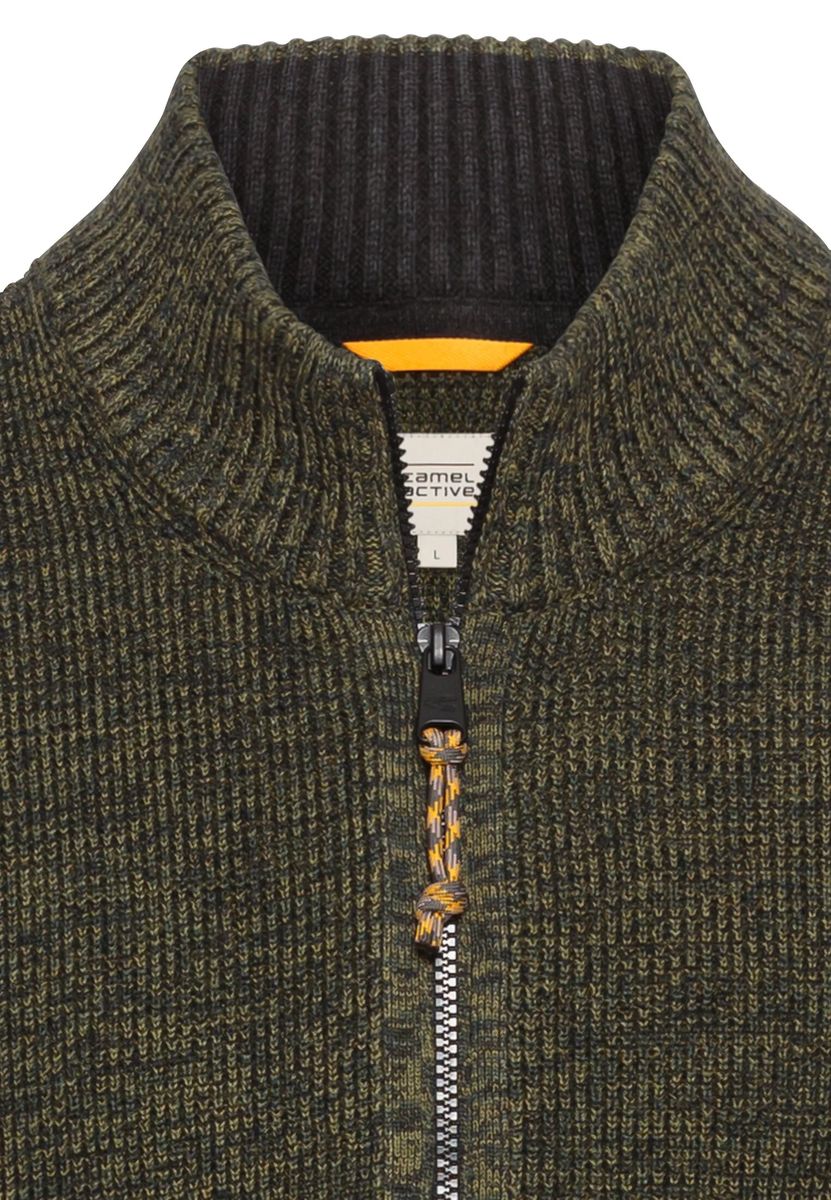 Grobstrick-Cardigan mit Reißverschluss