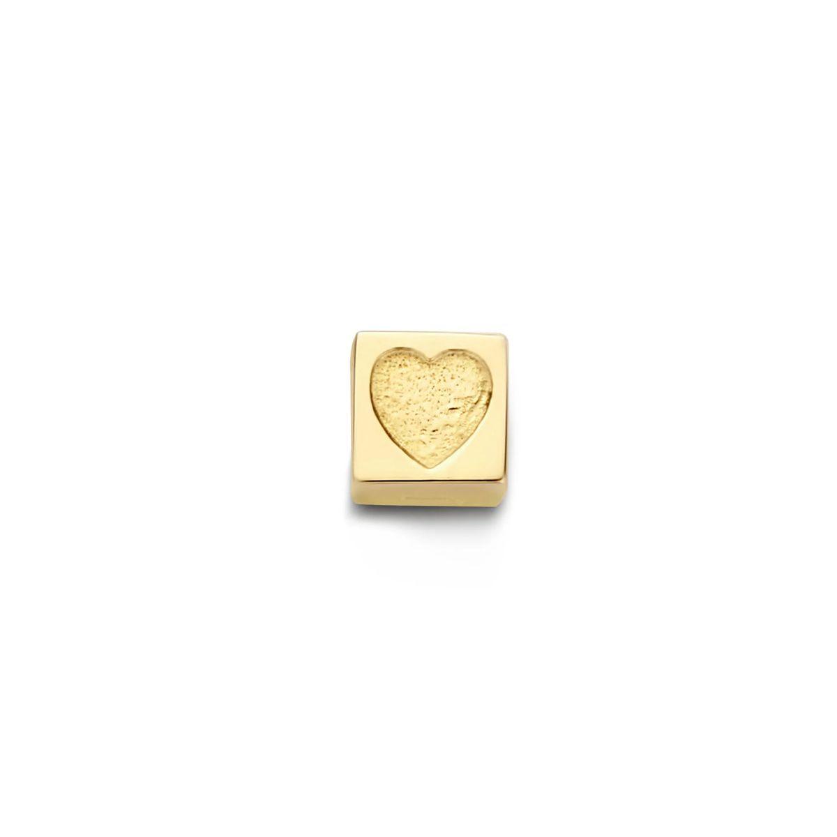 Goldener Würfelanhänger mit Herz