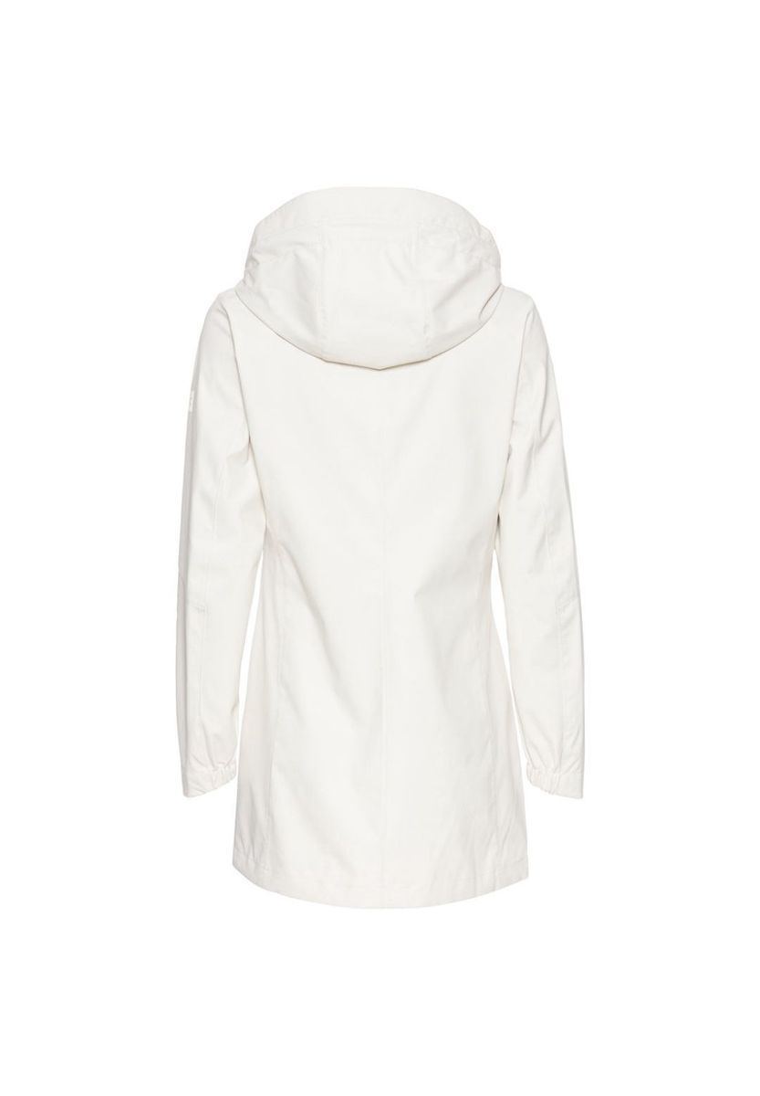 Weiße Softshelljacke mit Kapuze